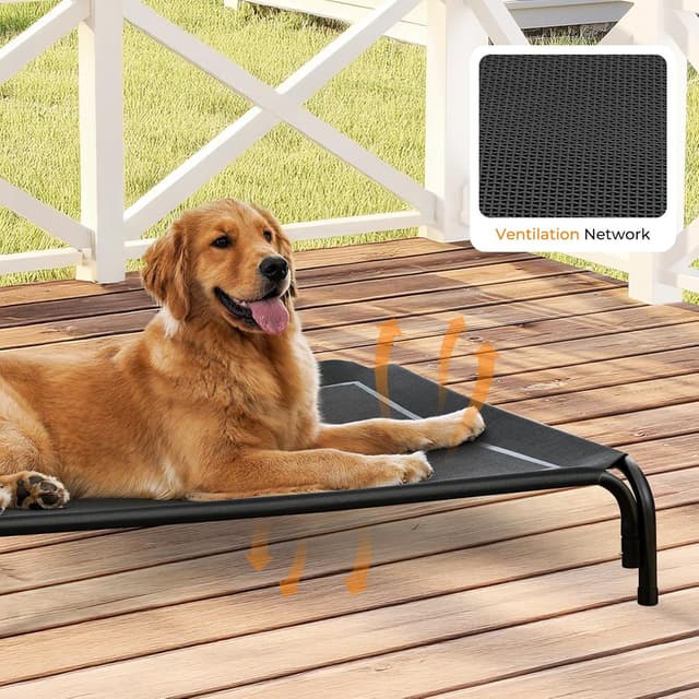 Thumbnail 2 de DOPEDIO Raised Dog Bed L Black