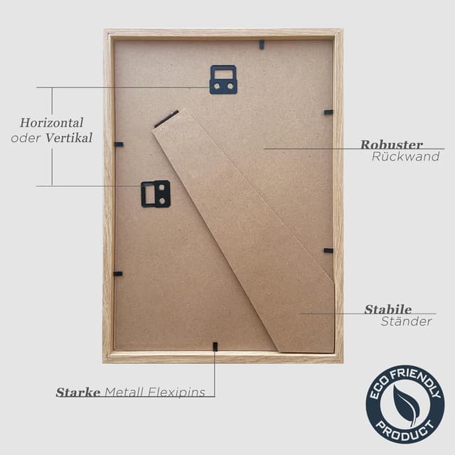 Thumbnail 3 de VUVUZULA Bilderrahmen A4 Holz 21x30cm