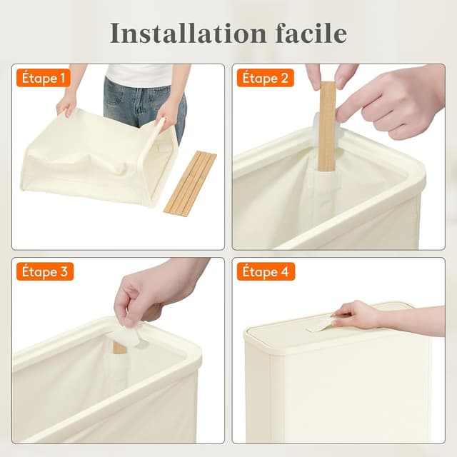 Thumbnail 4 de Lifewit Rangement Papier Toilette 23L Blanc Crème