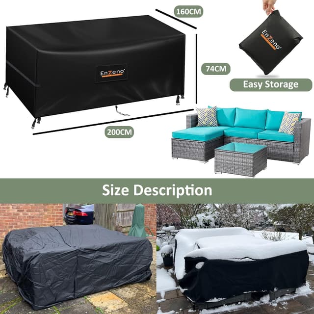 Thumbnail 5 de Enzeno Waterproof Garden Furniture Cover 200x160cm