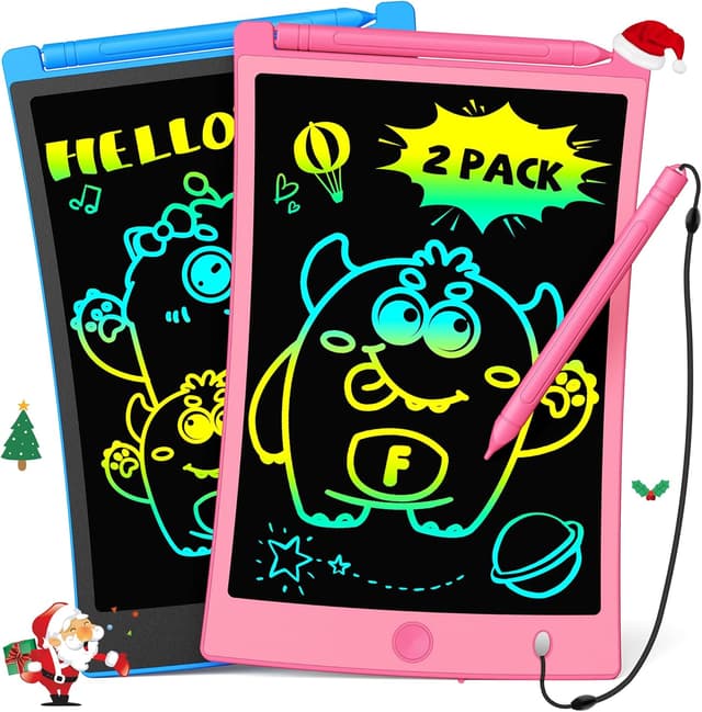 Detalle de TEKFUN Kids Toys 2-Pack 8.5in LCD Writing Tablet with 4 Stylus (Erasable Doodle Board)