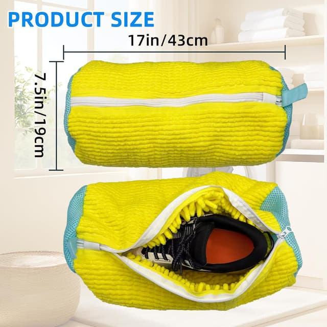 Detalle 2 de ngfhf Shoe Washing Machine Bag (Reusable 2-Pack) for Sneakers, Laces, and Casual Shoes