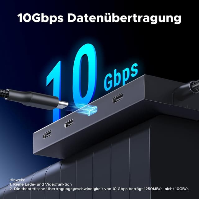 Detalle de UGREEN USB C Hub 10 Gbps mit PD 100W