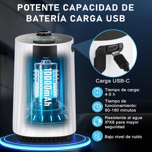 Detalle 2 de Tipkook Ducha Camping Portátil 10000mAh