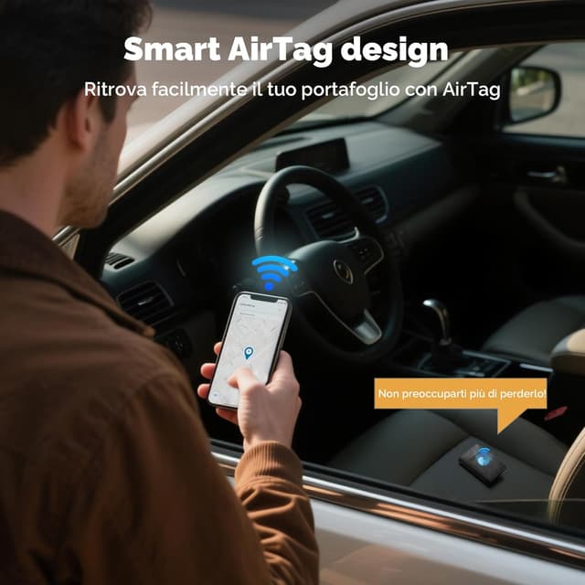 Thumbnail 6 de YESIIW AirTag portafoglio uomo RFID 9,9