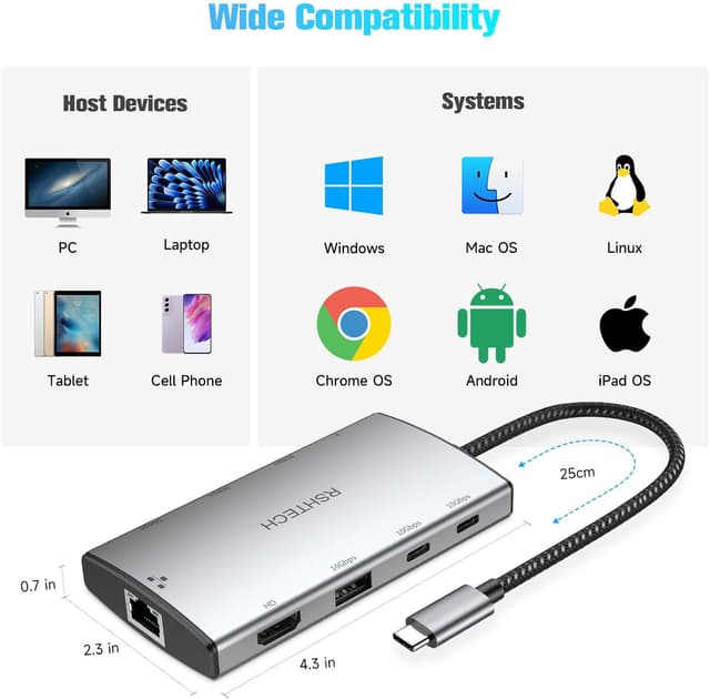 Thumbnail 6 de RSHTECH USB-C Hub 10Gbps 9-in-1