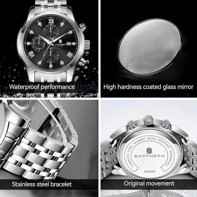 Thumbnail 2 de SAPPHERO orologio rotondo 30M impermeabile