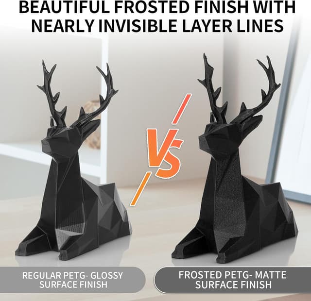 Detalle de TINMORRY glasfaserverstärktes PETG Filament 1,75 mm (PETG-GF), frostschwarz, 1-kg-Spule