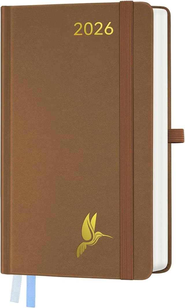 Thumbnail 6 de FEKSINO Agenda 2026 giornaliera A6 18 x 9,8 cm in pelle PU rosa (gennaio 2026–dicembre 2026)