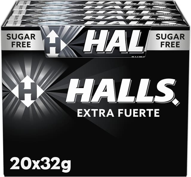 Imagen de Halls Menta Fuerte, Caramelo Sin Azúcar, Caja de 20 Sticks de 32 g en OfertitasTOP