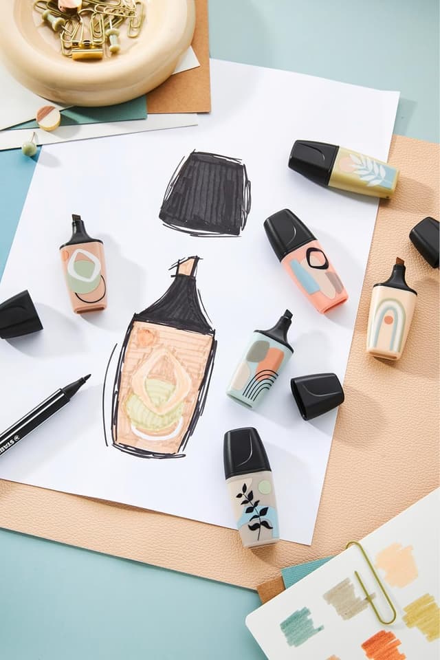 Detalle de STABILO BOSS MINI Naturevibes Textmarker im 10er Pack (beige)