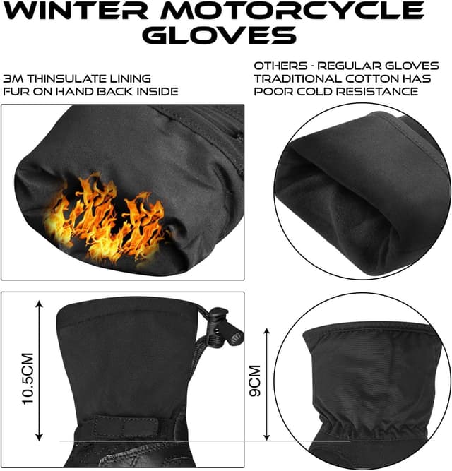Thumbnail 3 de BEAST RAGE Gants de moto thermiques imperméables
