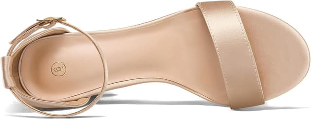 Detalle 2 de COASIS Women’s Chunky Block Heels Open Toe Ankle Strap Sandals (3.5-Inch Heels)