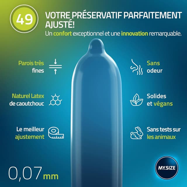 Thumbnail 2 de MY.SIZE Classic Préservatifs 49 mm 80 pcs