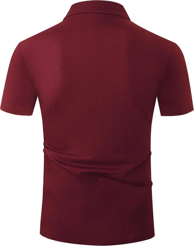 Detalle de Kuson Herren Poloshirt Kurzarm Patchwork aus Baumwoll-Piqué mit Kontrastkragen