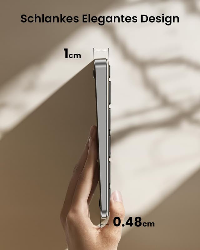 Detalle 2 de ProtoArc K110-A beleuchtete kabellose Tastatur für Mac (Full-Size, Aluminium, Bluetooth)