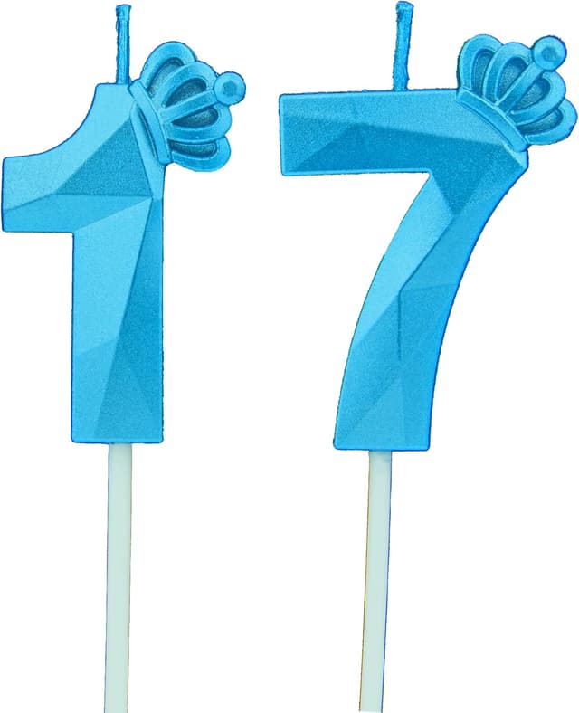 Imagen de Geburtstagskerzen Zahlen 17 mit Krone 🕯 en OfertitasTOP