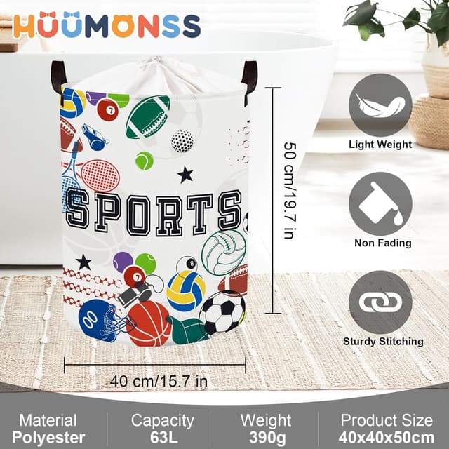 Thumbnail 5 de HUUMONSS Sports Balls Laundry Hamper 63L