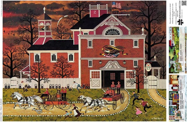 Detalle 1 de Buffalo Games Charles Wysocki Fire! 1000-Piece Jigsaw Puzzle (Finished size 26.75 x 19.75)