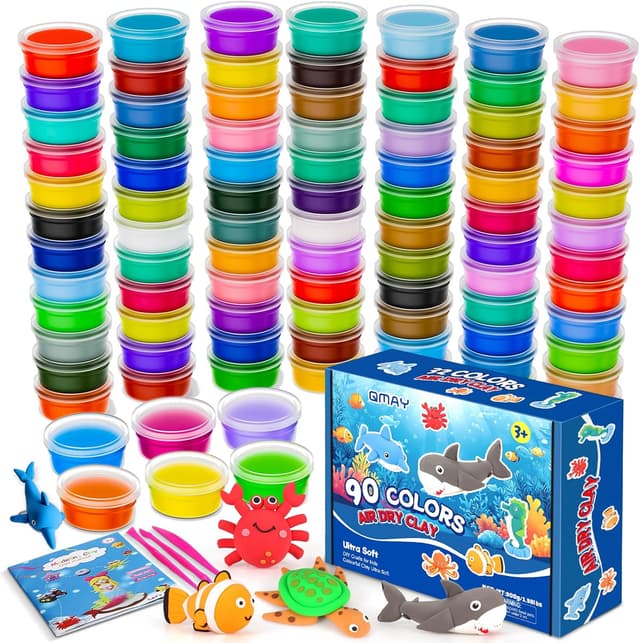 Detalle de QMAY 90 Colours Air Dry Clay Kit