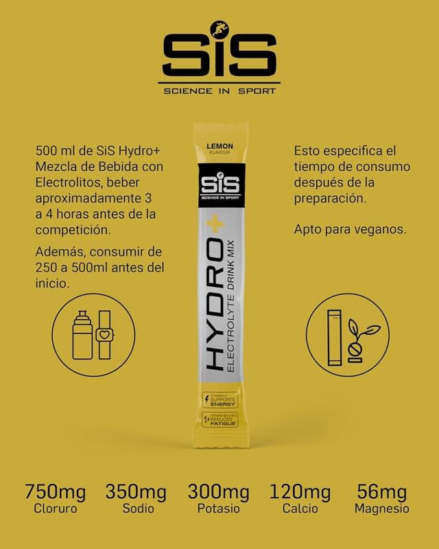Thumbnail 3 de Science in Sport HYDRO+ Limón 🍋 - Bebida deportiva con electrolitos y Vitamina C