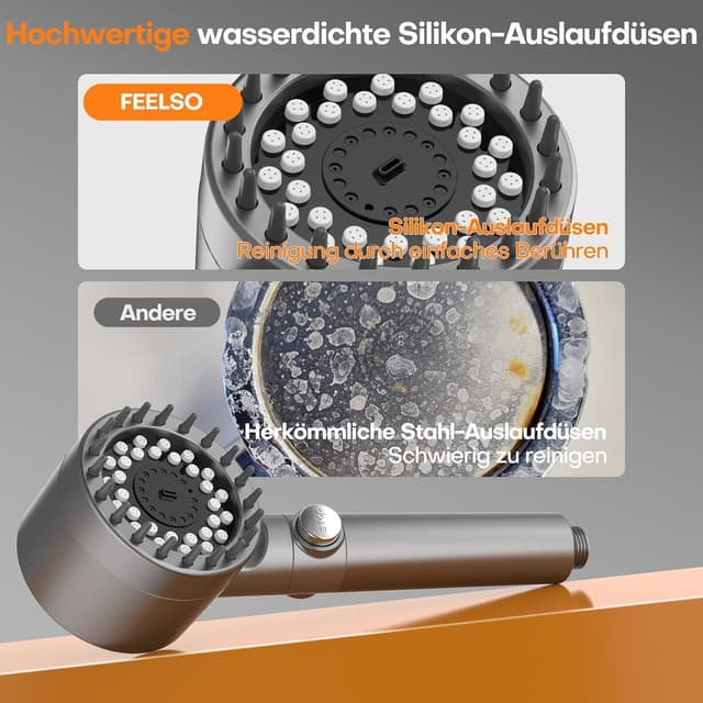 Detalle 2 de FEELSO Duschkopf mit 15-Stufen Filter