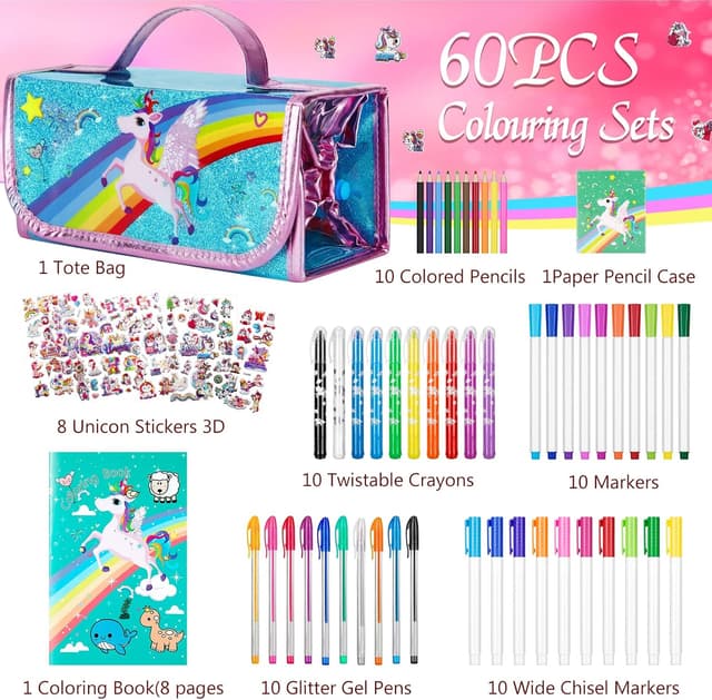 Thumbnail 4 de Auney Estuche Escolar unicornios 60 piezas