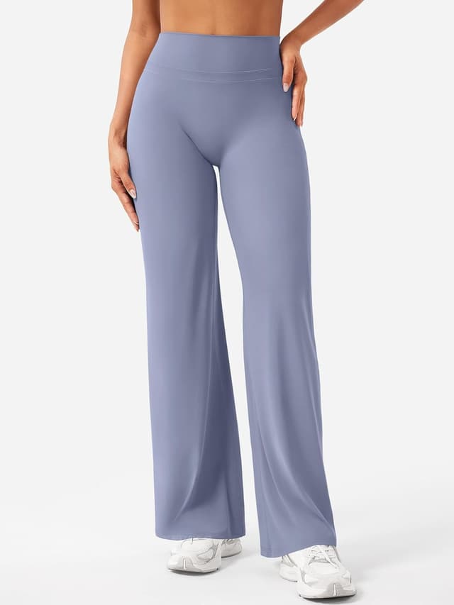 Detalle de YEOREO Straight Leggings für Damen mit hoher Taille, nahtlos & blickdicht (No Front Seam)