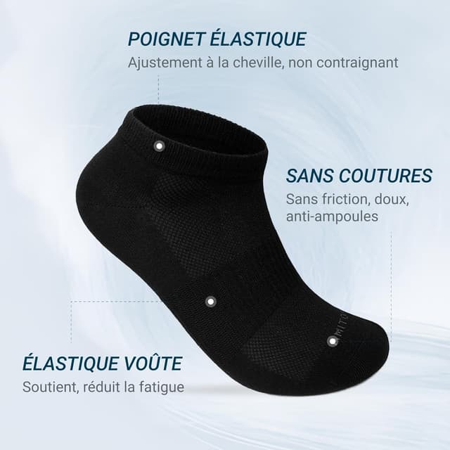 Thumbnail 6 de Chaussettes LOFIR en bambou respirantes, 6 paires ⚙