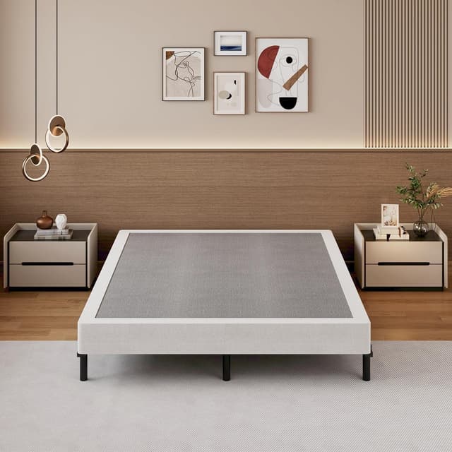 Detalle 2 de SHLAND 6-Inch Full Box Spring (Low Profile) with Metal Frame and Fabric Cover