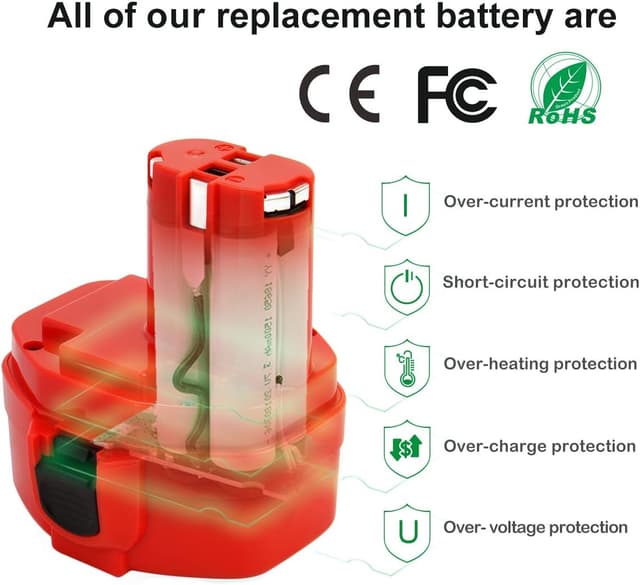 Thumbnail 3 de Shentec PA14 14.4V 4800mAh batterie per Makita