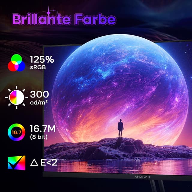 Detalle 2 de Amzfast AMZG32C1Q 32 Zoll Curved Gaming Monitor 180Hz