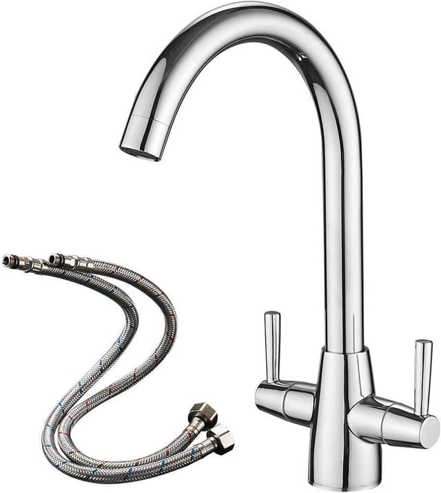 Imagen de Heable Kitchen Mixer Tap dual lever swivel spout 🚰 en OfertitasTOP
