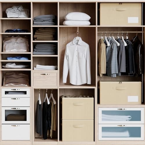 Detalle de WANGIRL organizador de zapatos para armario (caben 12 pares) con tapa transparente y asas reforzadas