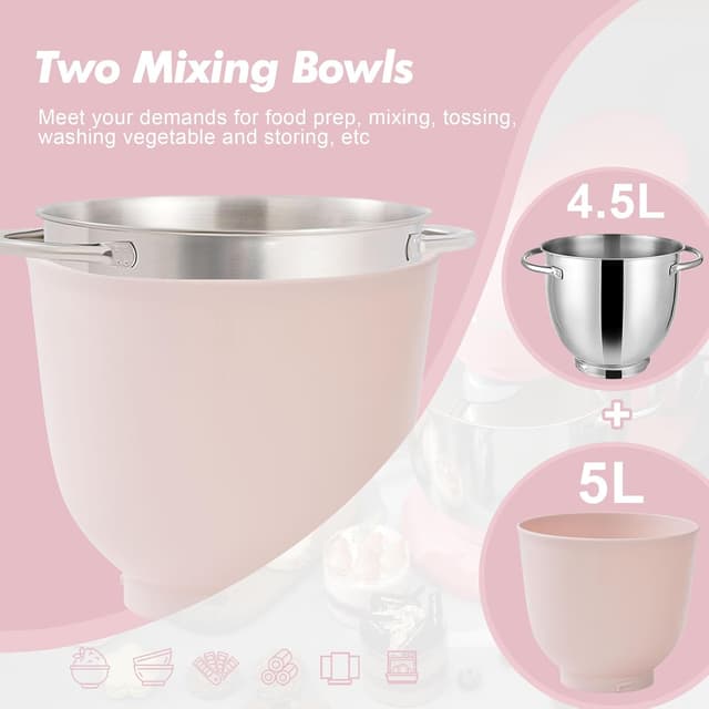 Detalle de Kitchen in the box stand mixer 5L bowls