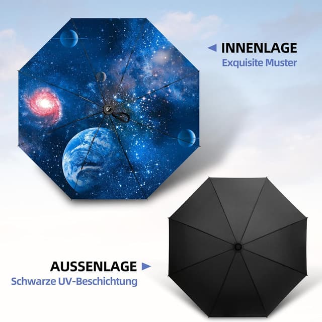 Detalle de ZUOYOUZ kompakter Regenschirm 28 cm