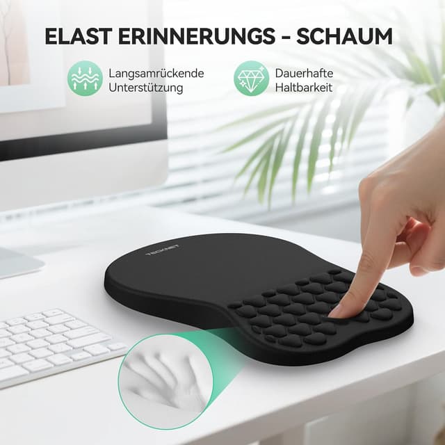 Thumbnail 3 de TECKNET Ergonomisches Mauspad 30 x 20 cm 🖱