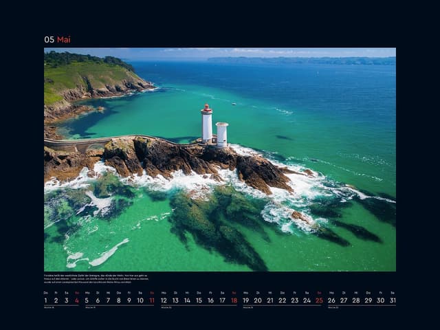 Thumbnail 6 de Leuchttürme KUNTH Wandkalender 2025 (60 x 45 cm) mit Spiralbindung – Großformat für maritime Wandmomente