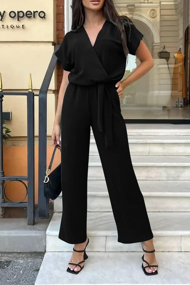 Thumbnail 6 de PRETTYGARDEN wrap jumpsuit romper dress