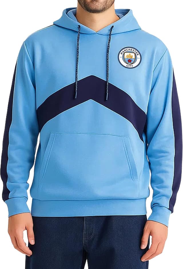 Thumbnail 6 de Icon Sports Officially Licensed Manchester City FC Pullover Hoodie (Unisex) — Sky Blues team spirit