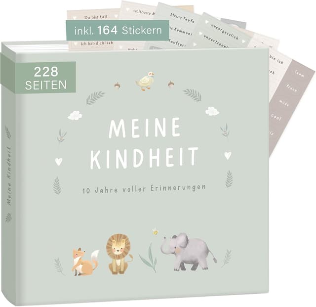 Detalle de mintkind Erinnerungsalbum Salbei 0–10 Jahre