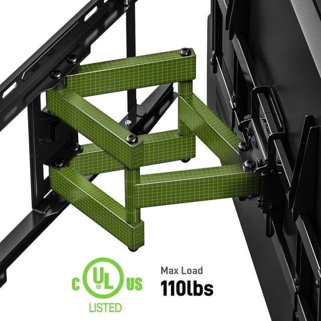 Detalle de USX Mount UL Listed Full Motion TV Wall Mount (42"–85") with Swivel, Tilt & Extension