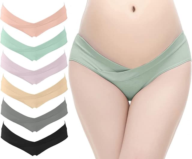 Detalle de HBselect 6-pack Women’s Maternity Knickers in cotton with crossover fit