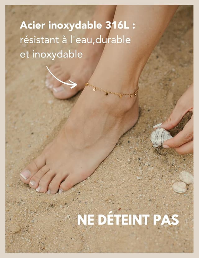 Thumbnail 2 de GD GOOD.designs Chaîne de pied à l’infini avec plaque ou pendentif (pièces en or)