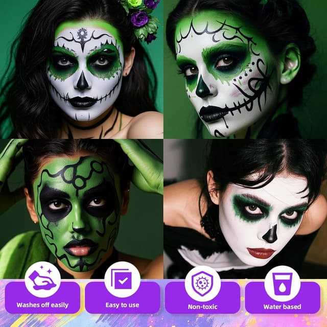Thumbnail 2 de YBUETE Green Face Body Paint