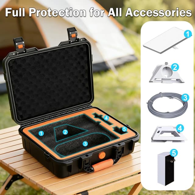 Detalle de MONOJOY IP67 Waterproof Hard Carrying Case for Starlink Mini (with Foam Insert)