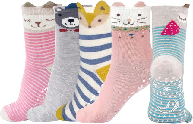 Imagen de PUTUO Calzini Antiscivolo Bambina 5 paia en OfertitasTOP