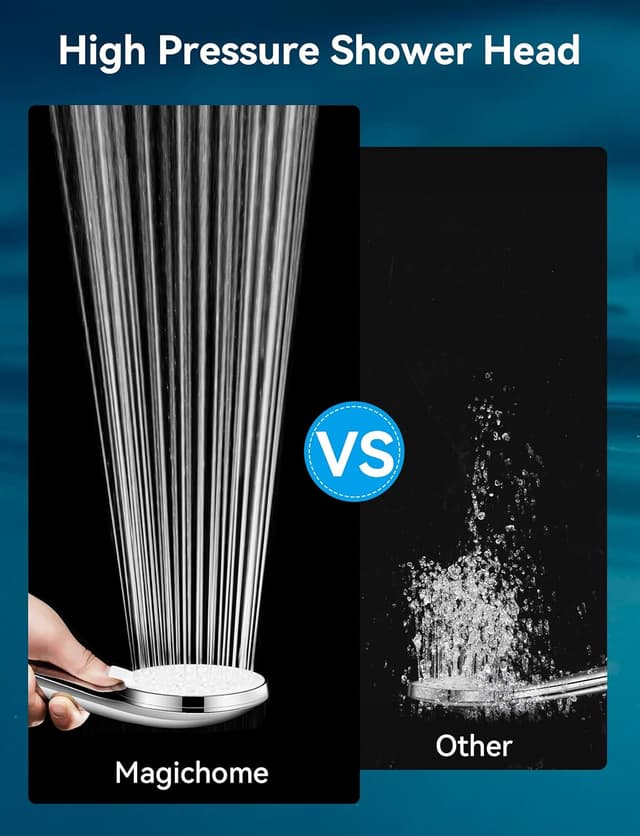 Detalle de Magichome High Pressure Shower Head and 2M Hose (5 Modes) – Universal Handheld Power Showerhead