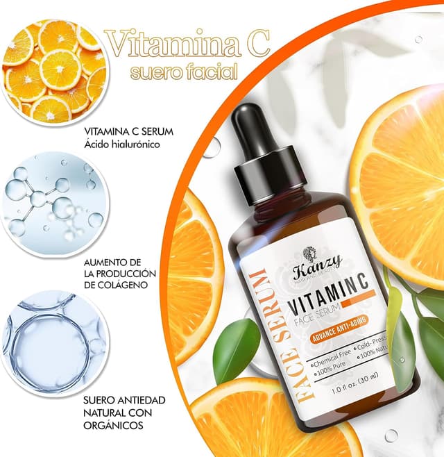 Detalle de Kanzy Sérum Vitamina C y ácido hialurónico