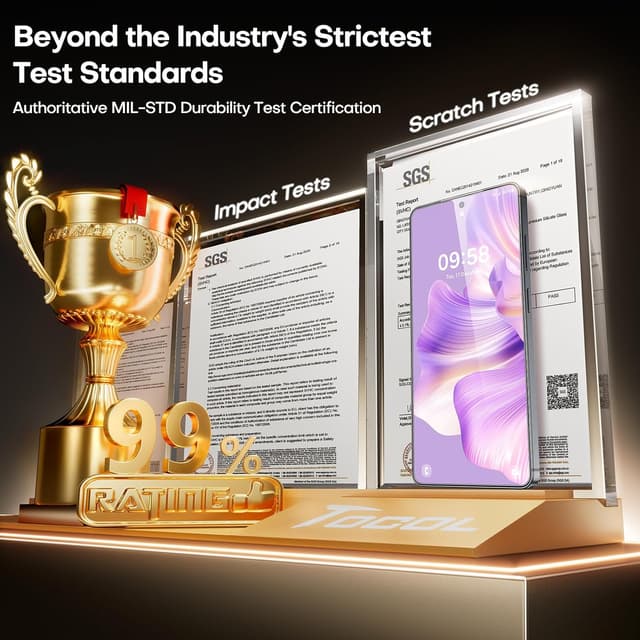 Detalle de TOCOL Galaxy S26 Screen Protector 2 Pack